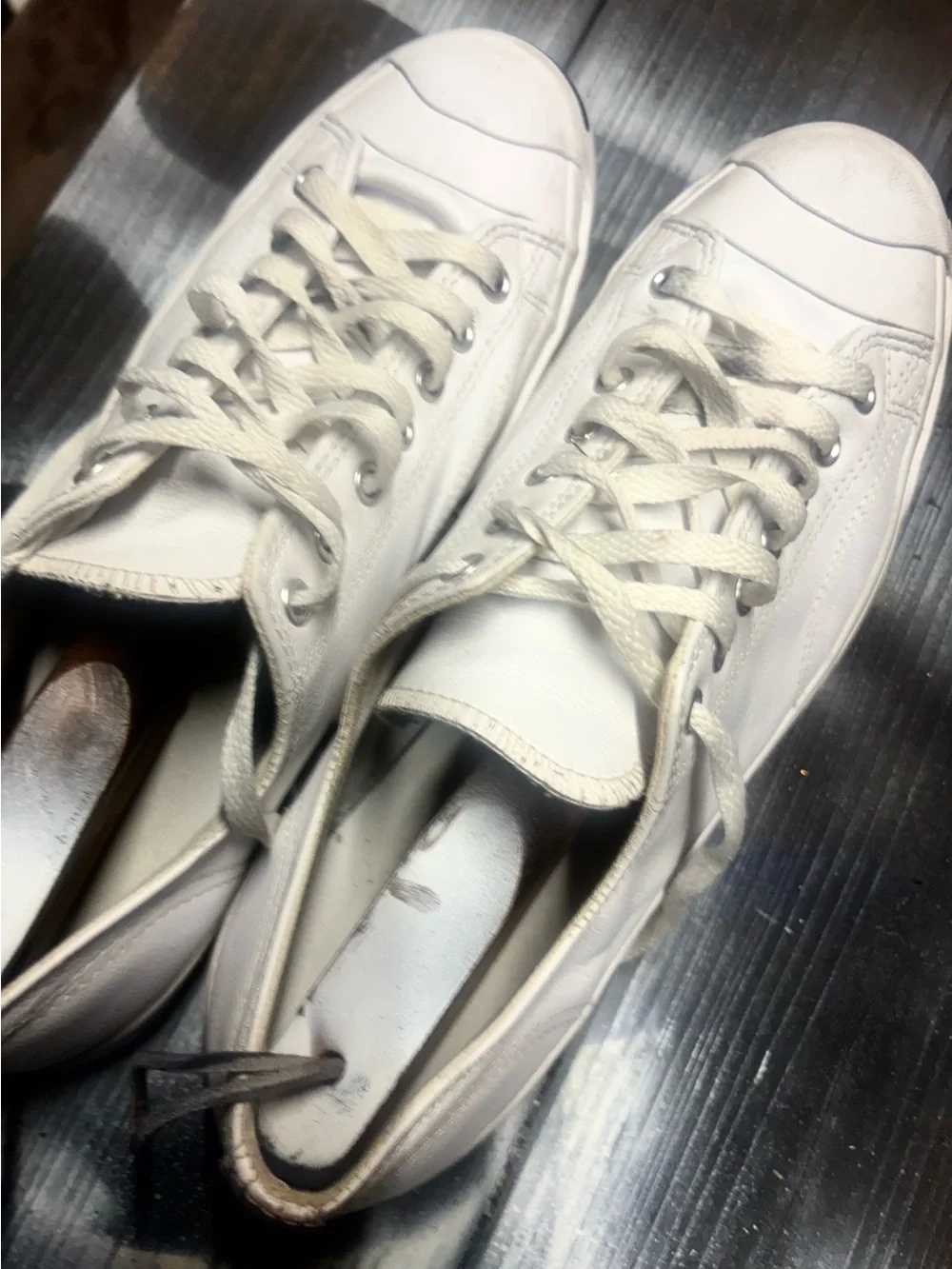White Converse sneakers #converse #classic jack purcell size 12